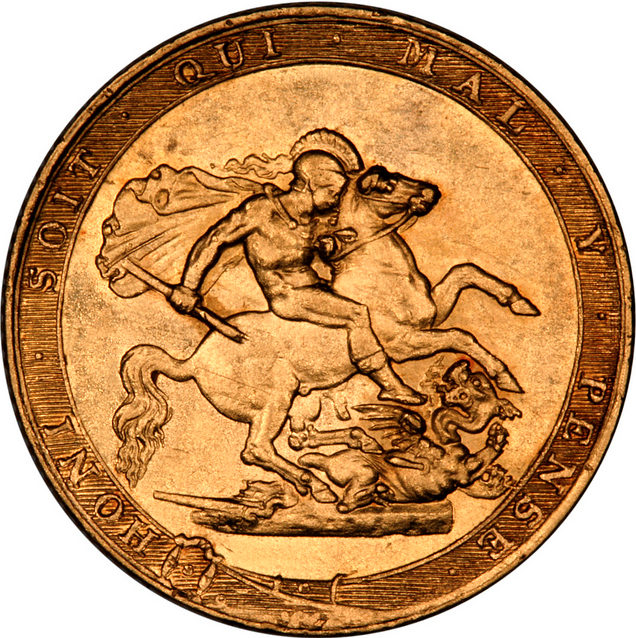 1817 Gold Sovereign With St. George